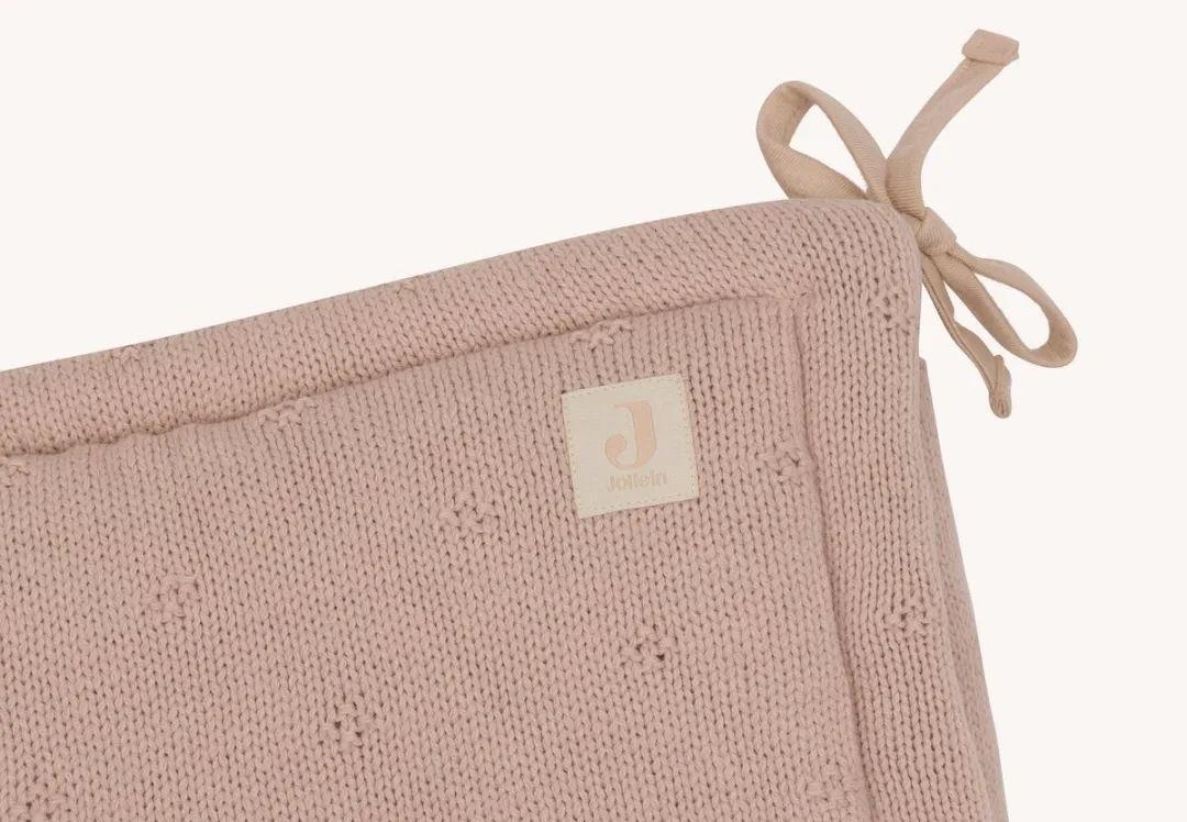 Jollein Boxbumper Cosy Knit Wild Rose 180x30cm - Ledikant