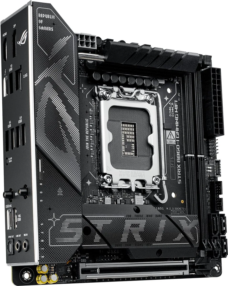 ASUS ROG Strix B860-I Gaming Wifi Mini-ITX Moederbord - Intel B860 - afbeelding 6 van 6