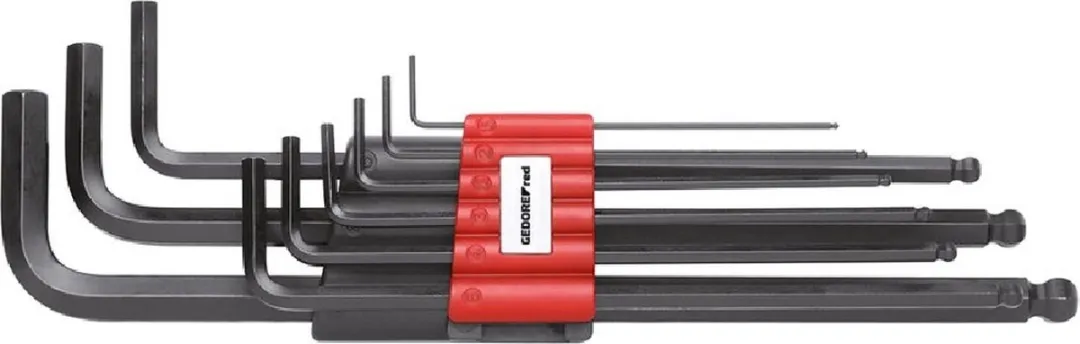 Gedore RED R36675009 Haakse Stiftsleutelset - 9-delig - Rood