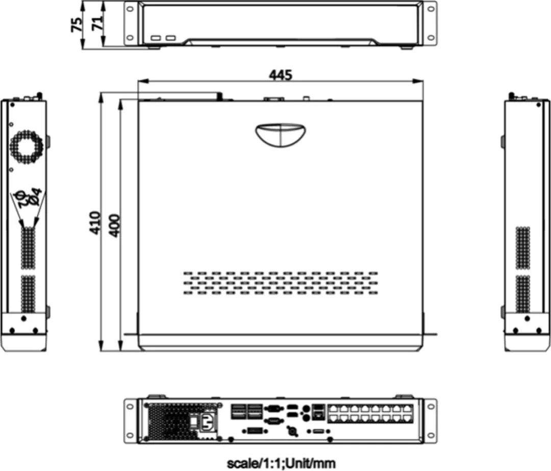 Hikvision DS-7716NI-M4/16P NVR 16 Kanalen PoE - Zwart