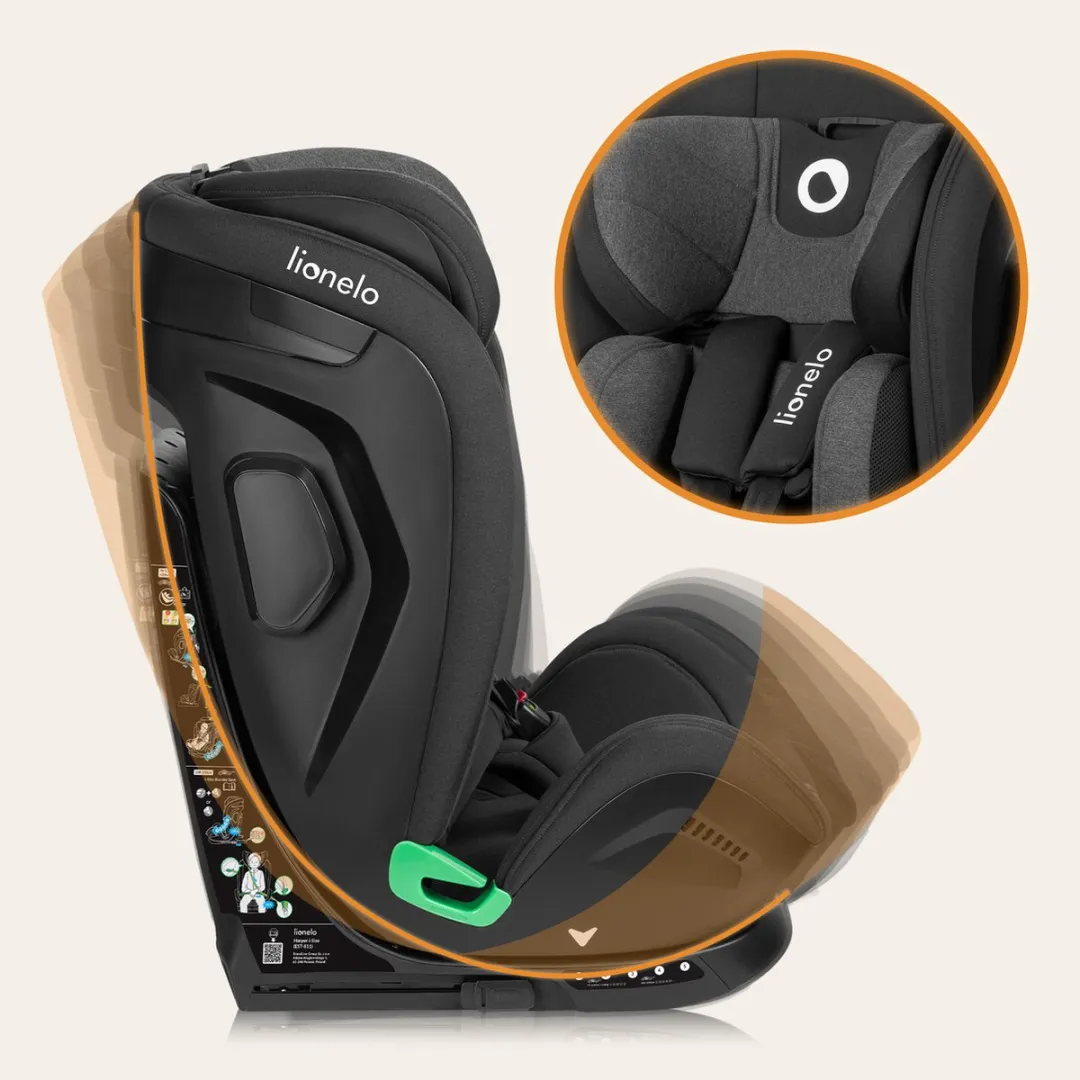 Lionelo Harper i-Size Autostoel 9-36kg - ISOFIX - Zwart