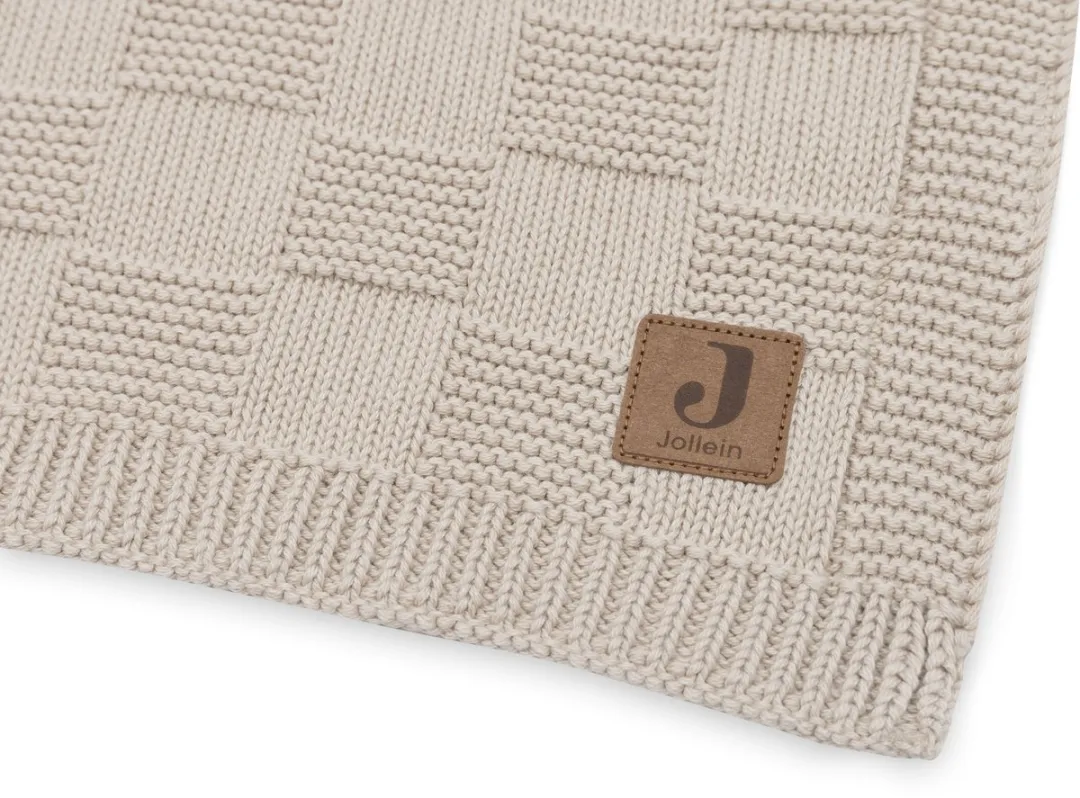 Jollein Baby Deken Ledikant 100x150cm Box Knit Warm Sand
