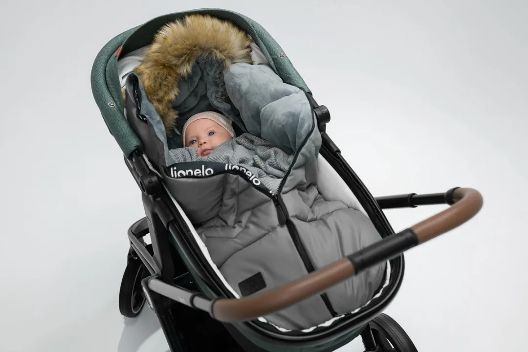 Lionelo Frode Slaapzak Kinderwagen 90x45cm - Grijs
