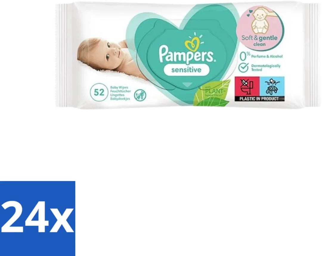 Pampers Babydoekjes Sensitive 52 Stuks