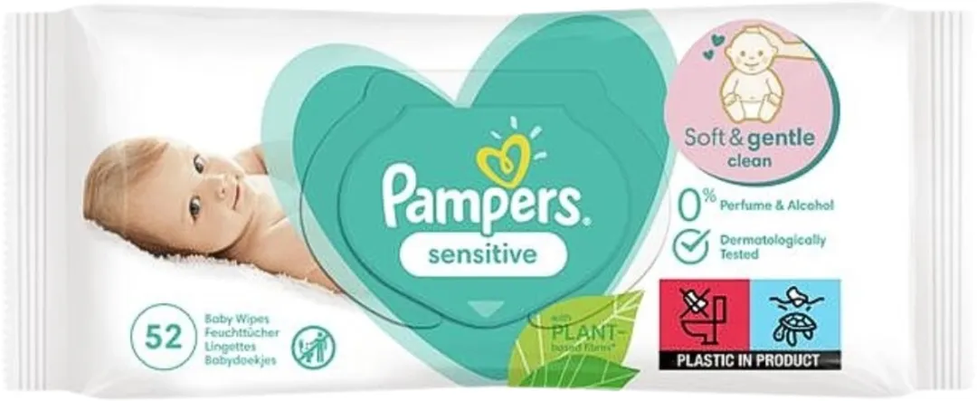 Pampers Babydoekjes Sensitive 52 Stuks - 24 Verpakkingen