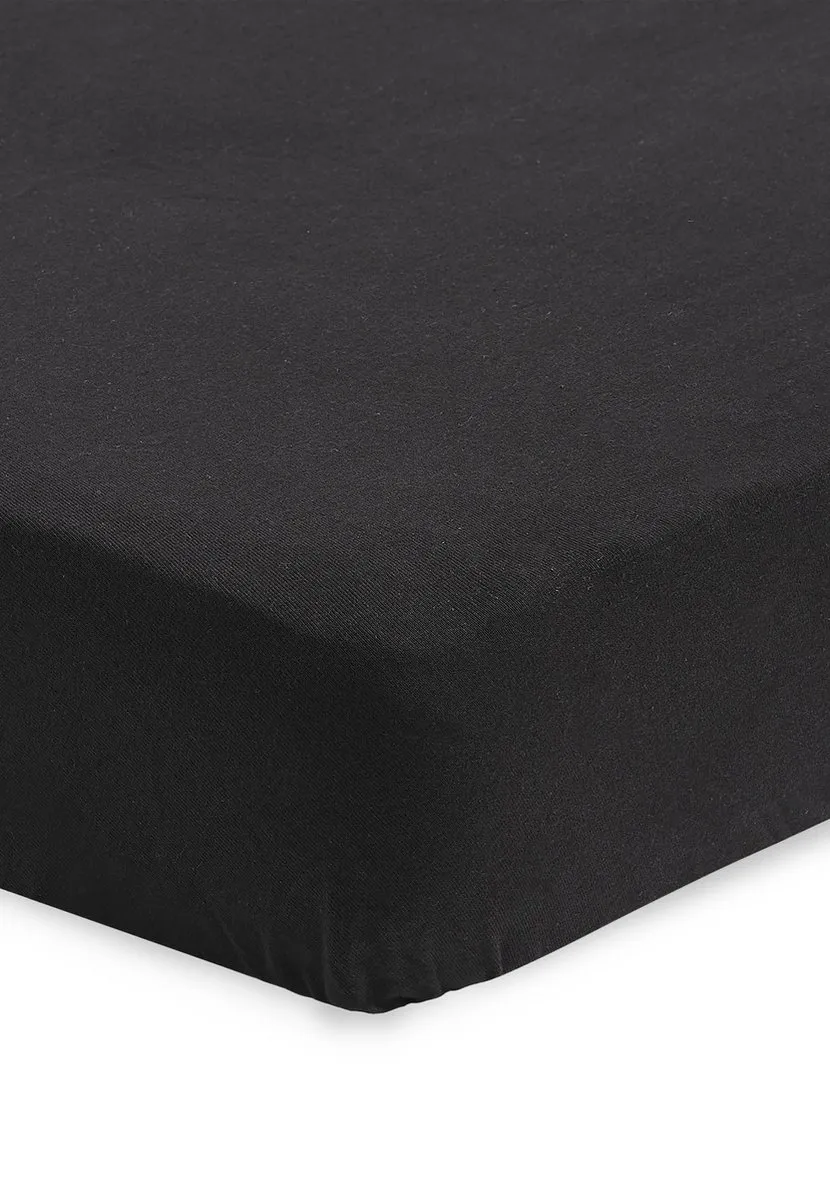 Jollein Jersey Hoeslaken Wieg 60x120cm - Zwart