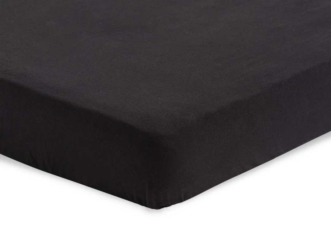 Jollein Jersey Hoeslaken Wieg 60x120cm - Zwart