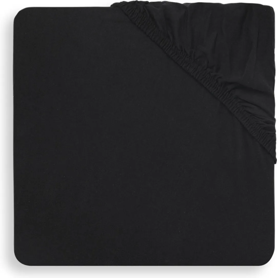Jollein Jersey Hoeslaken Wieg 60x120cm - Zwart