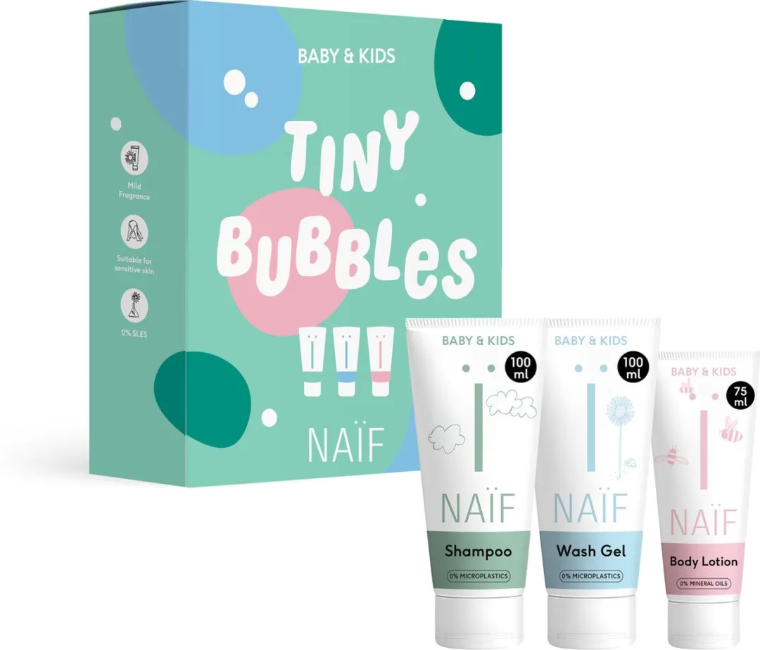 Naïf Geschenkset Baby Shampoo Wasgel Bodylotion - Mix