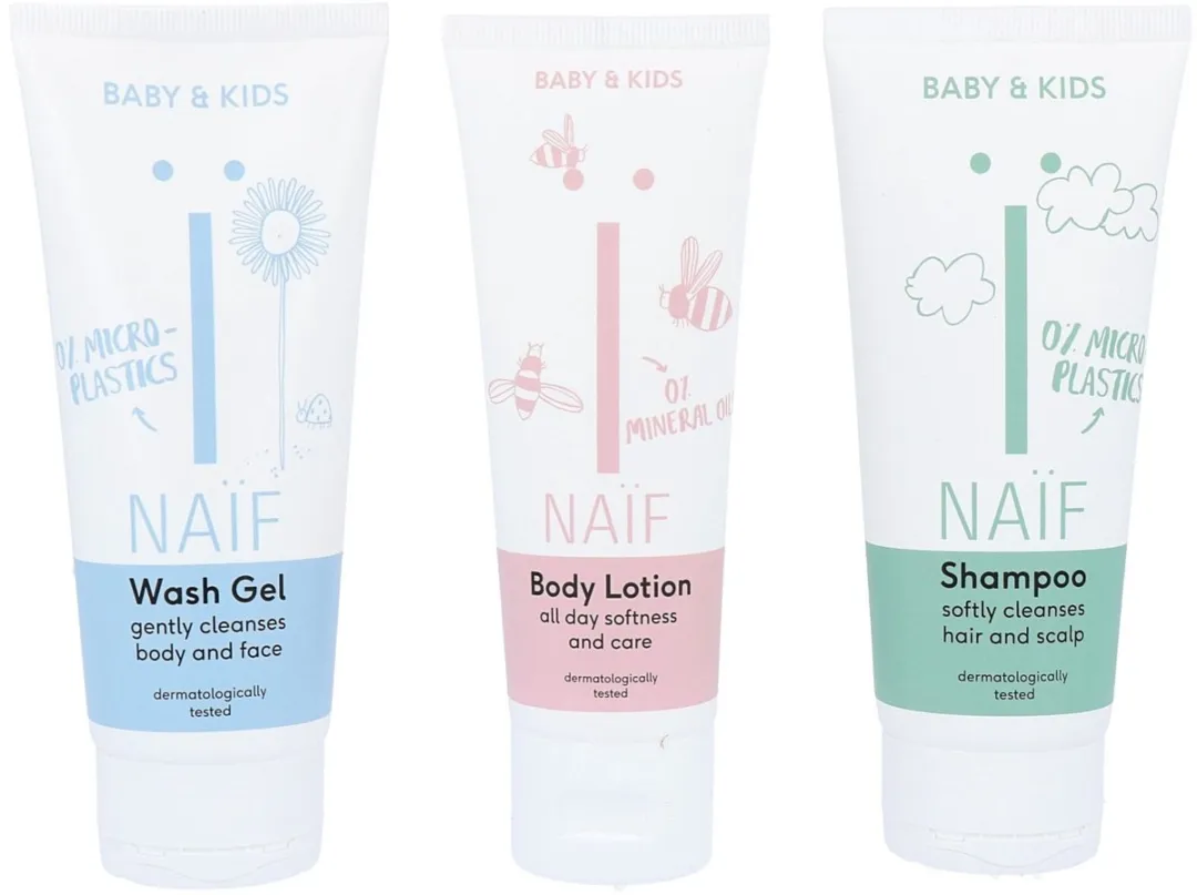 Naïf Geschenkset Baby Shampoo Wasgel Bodylotion - Mix