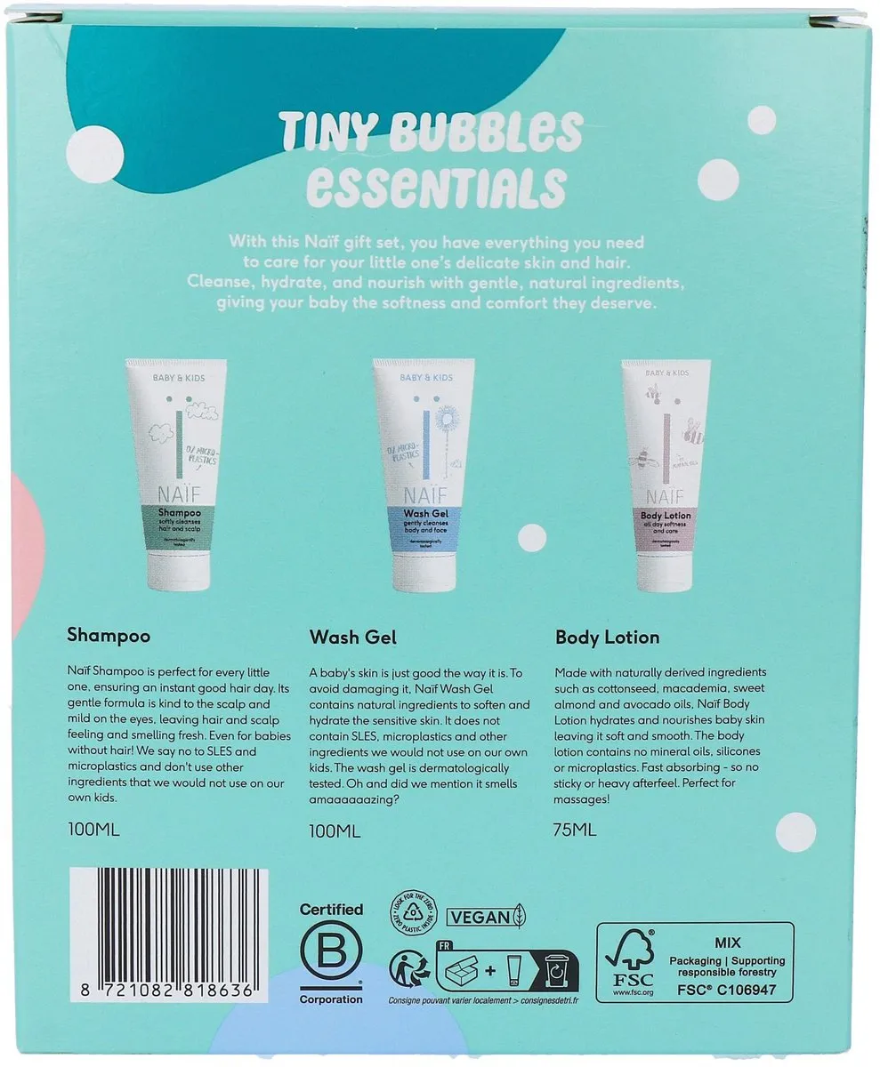 Naïf Geschenkset Baby Shampoo Wasgel Bodylotion - Mix