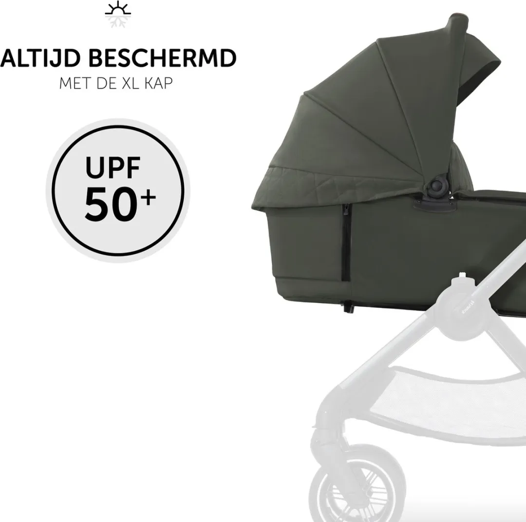 Hauck Premium Walk N Care Carrycot - Olijfgroen