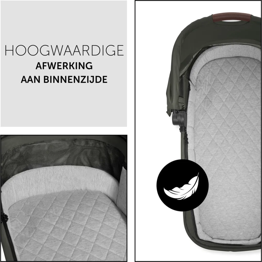 Hauck Premium Walk N Care Carrycot - Olijfgroen