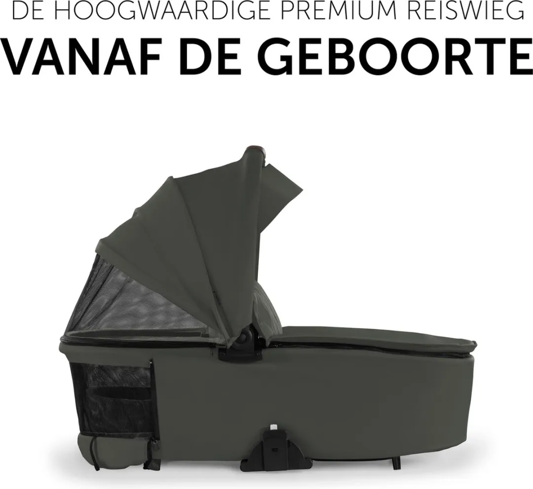 Hauck Premium Walk N Care Carrycot - Olijfgroen