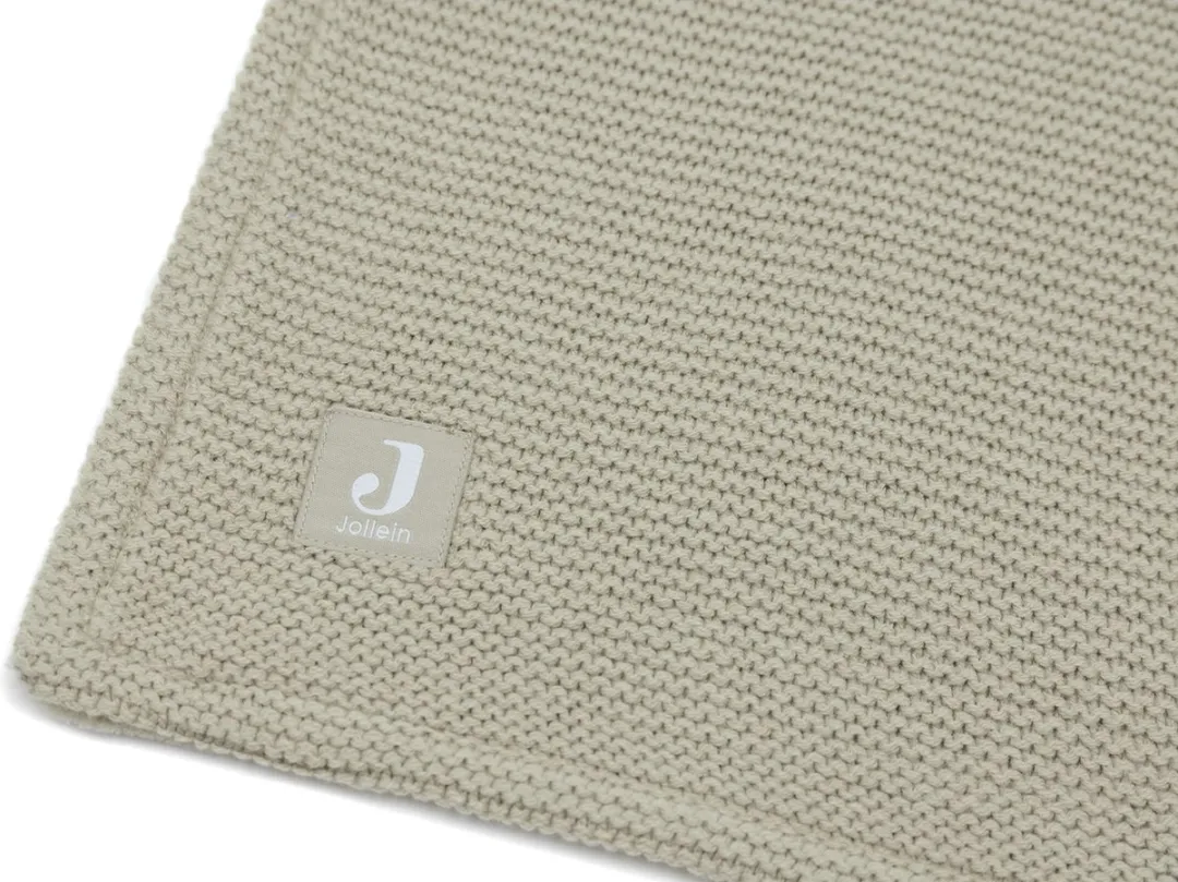 Jollein Basic Knit Deken Ledikant 100x150cm - Olive Green