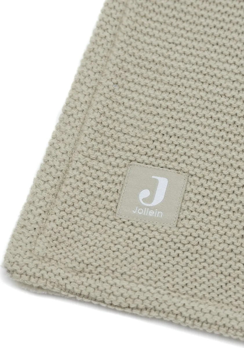 Jollein Basic Knit Deken Ledikant 100x150cm - Olive Green