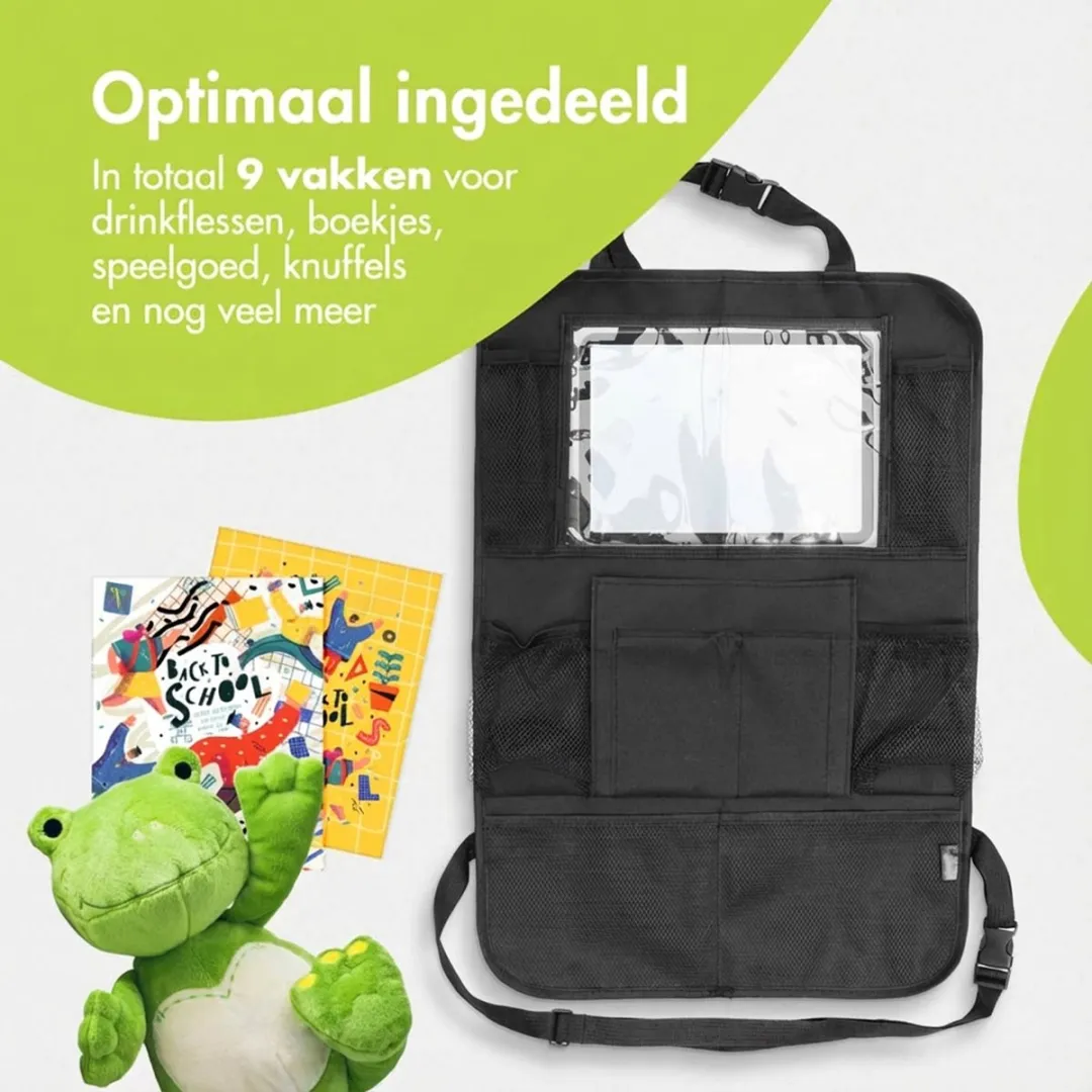 Imoshion Autostoel Organizer 2-Pack - 9 Opbergvakken - Tablethouder