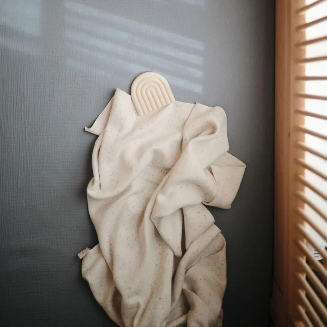 Mushie Hydrofiele Doek XL Swaddle Caramel Polka Dot