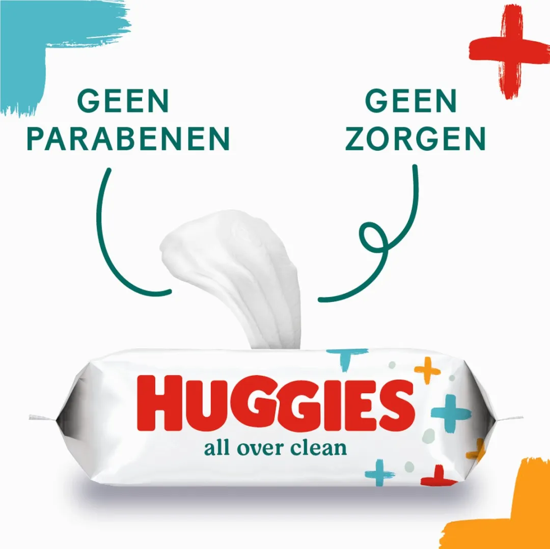 Huggies All Over Clean Billendoekjes - 560 Stuks