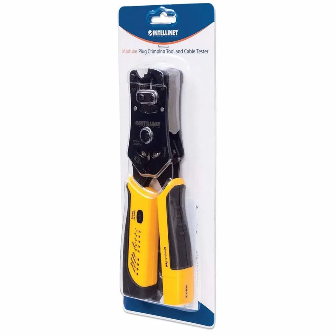 Intellinet Krimptang RJ11/RJ12/RJ45 - Geel/Zwart