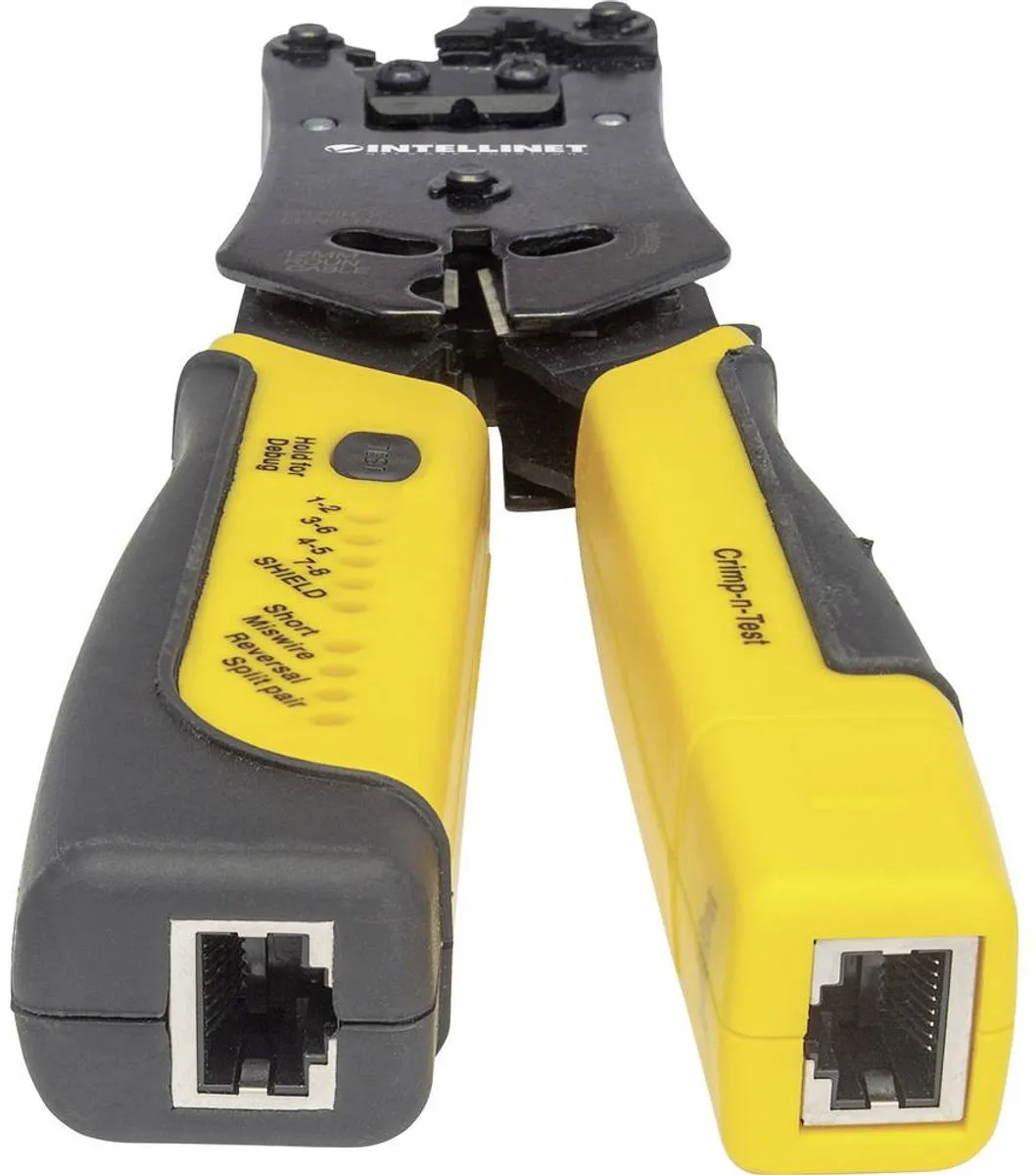 Intellinet Krimptang RJ11/RJ12/RJ45 - Geel/Zwart
