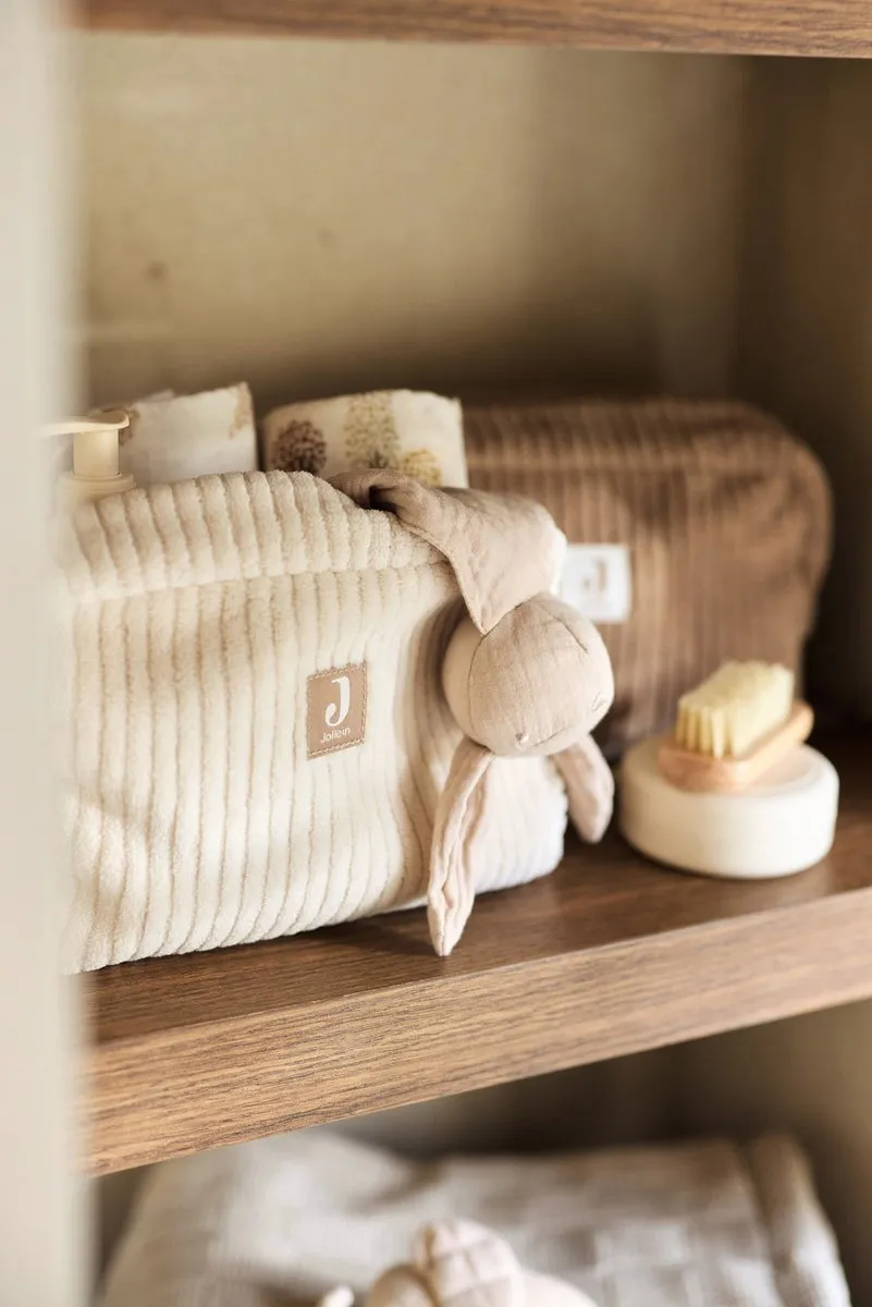 Jollein Luieretui Cloudy Rib 21x14cm - Oatmeal