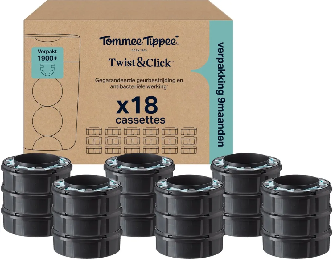Tommee Tippee Twist & Click Navulcassettes 18 Stuks