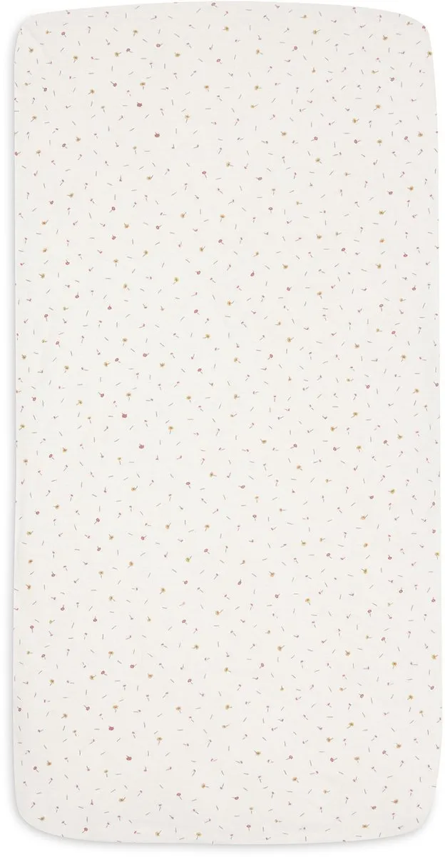 Jollein Jersey Hoeslaken Ledikant 60x120cm - Pretty Picnic/Flower Drops - 2 Stuks