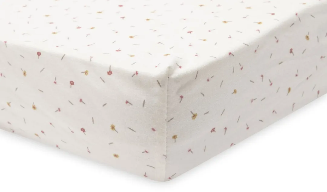 Jollein Jersey Hoeslaken Ledikant 60x120cm - Pretty Picnic/Flower Drops - 2 Stuks