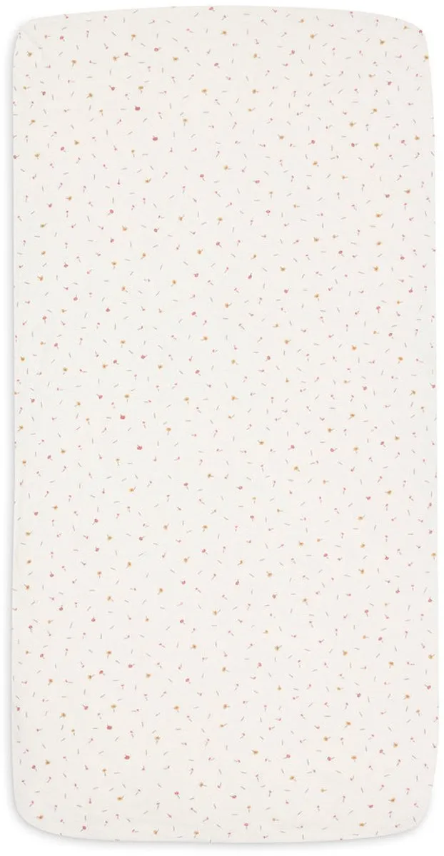 Jollein Jersey Hoeslaken Ledikant 60x120cm - Pretty Picnic/Flower Drops - 2 Stuks