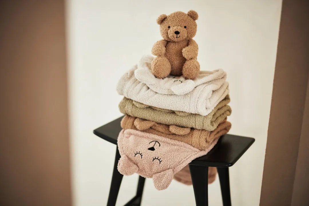 Jollein Wikkeldeken Bear Boucle Wild Rose 100x100