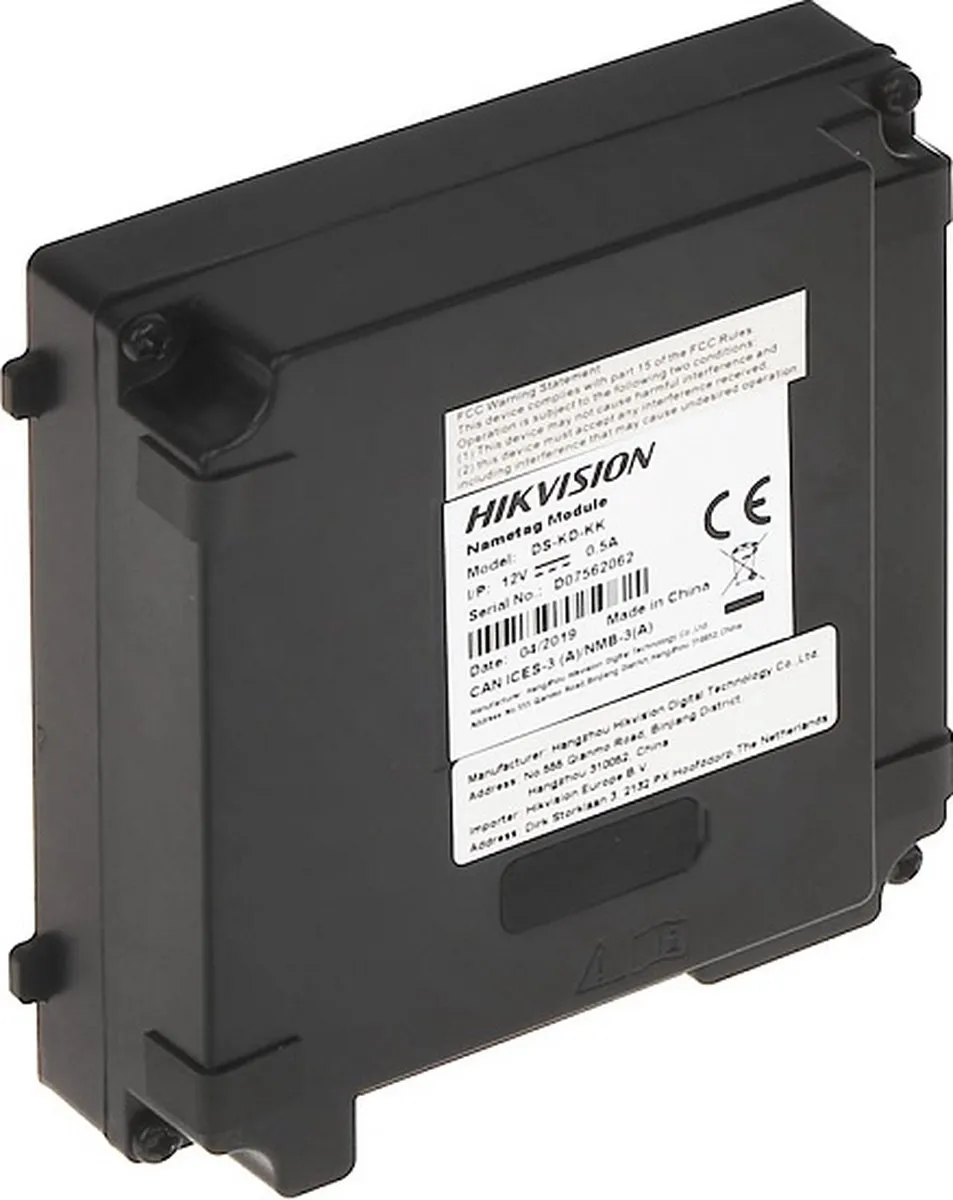 Hikvision DS-KD-KK Module 6x Beldrukker - Zwart