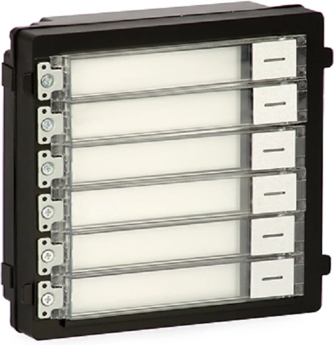 Hikvision DS-KD-KK Module 6x Beldrukker - Zwart