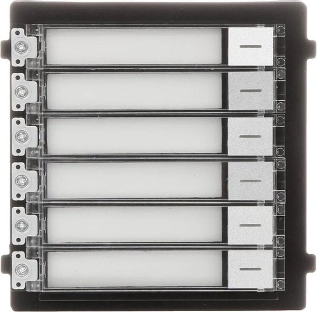 Hikvision DS-KD-KK Module 6x Beldrukker - Zwart