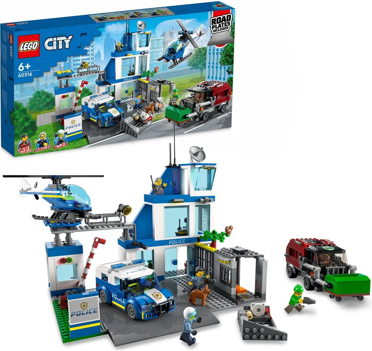 LEGO City Politiebureau 60316 - 668 Stukken - 5 Minifiguren