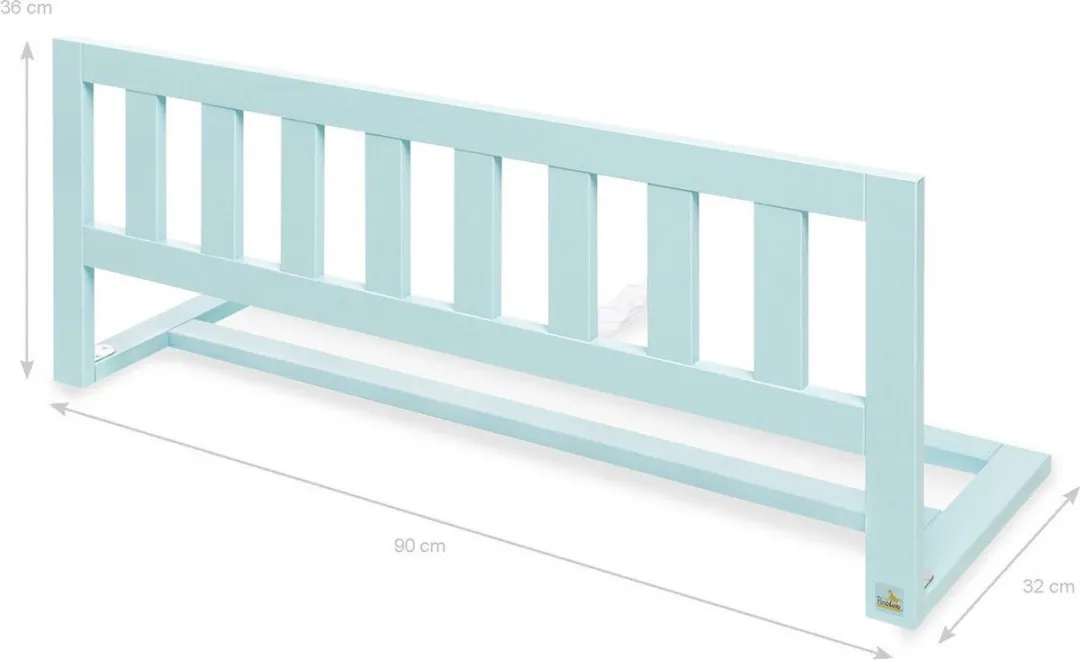 Pinolino Bedrail Classic Bed | Matrashoogte 15 cm - Mint