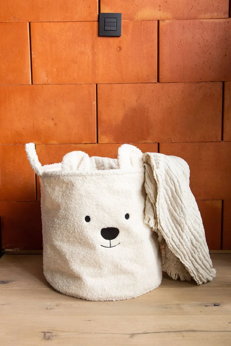 Childhome Opbergmand Teddy Ecru 40x40x40cm