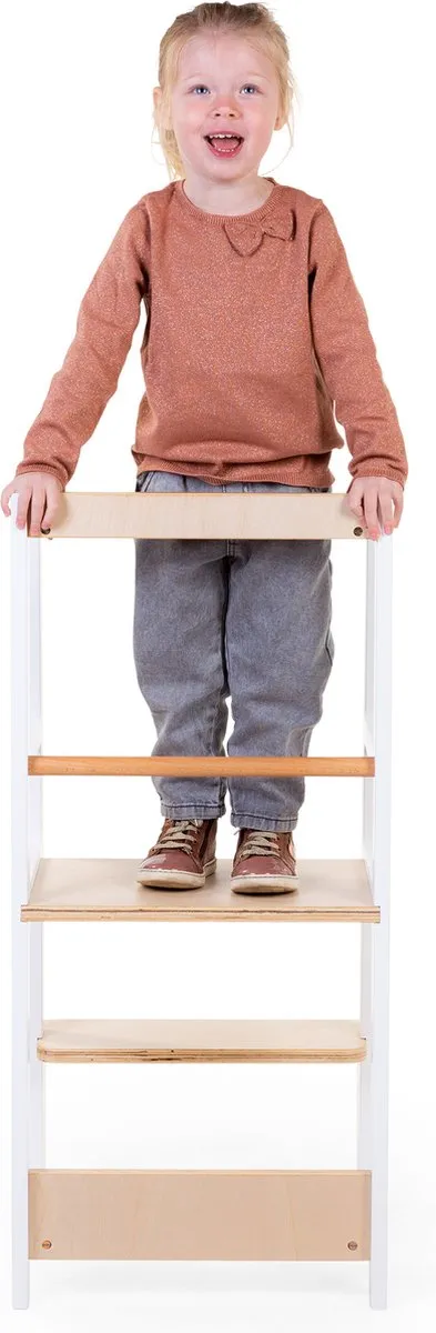 Childhome Leertoren Wit/Naturel - tot 100kg