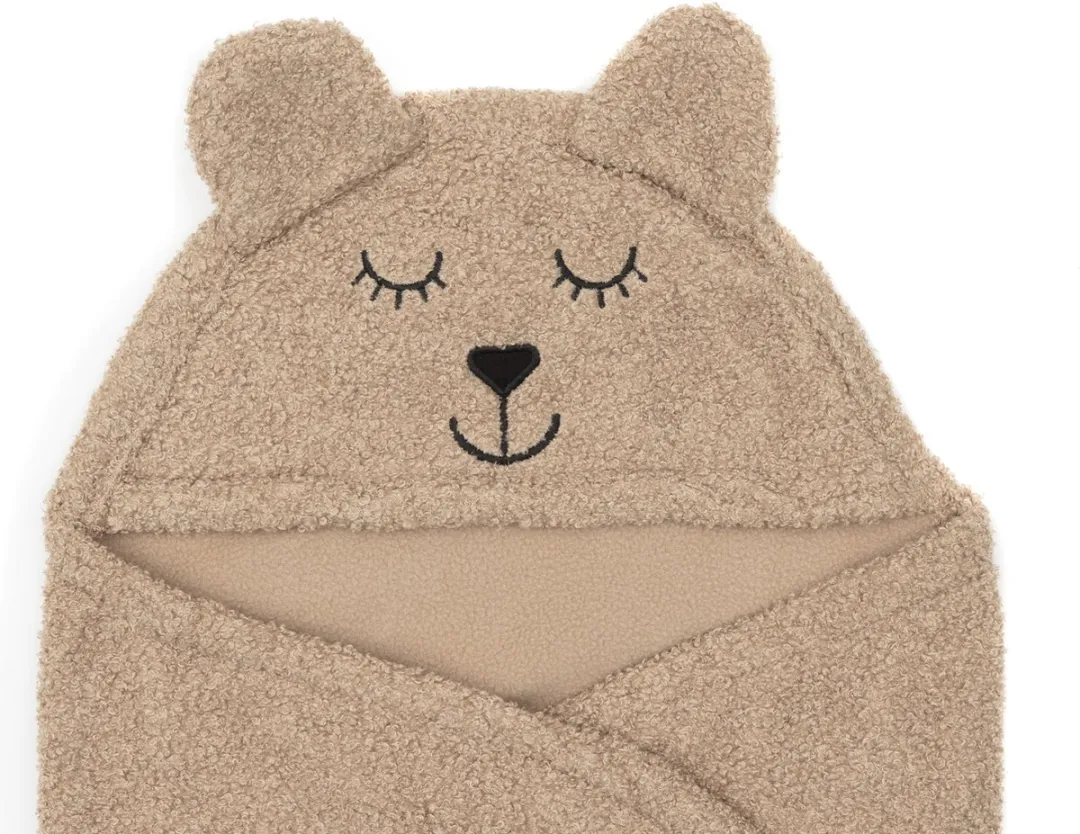 Jollein Wikkeldeken Bear Boucle Biscuit 100x105