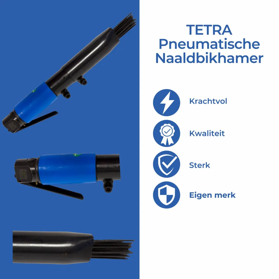 TETRA Tools PRO NS-19S Naaldbikhamer - Pneumatisch 19 Naalden