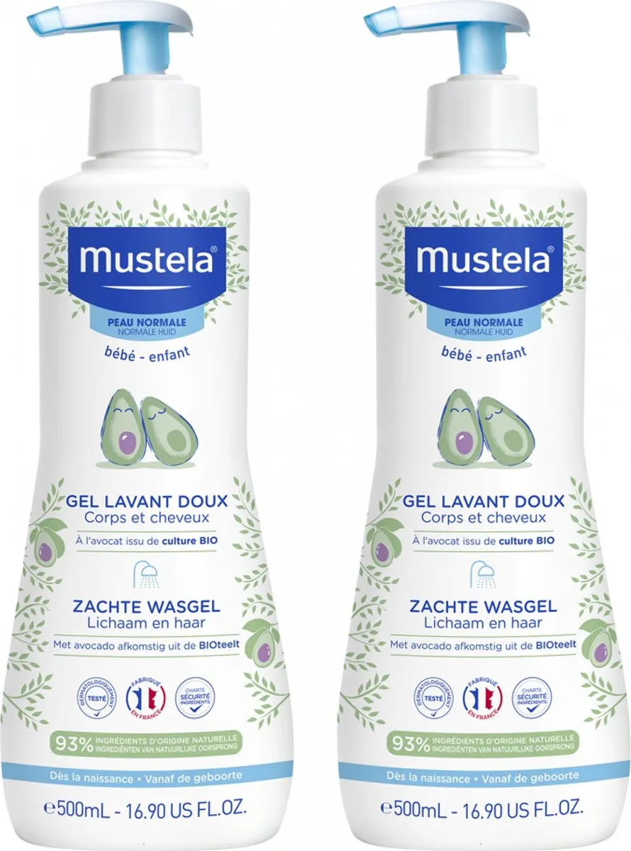 Mustela Avocado Reinigingsgel 2x500ml