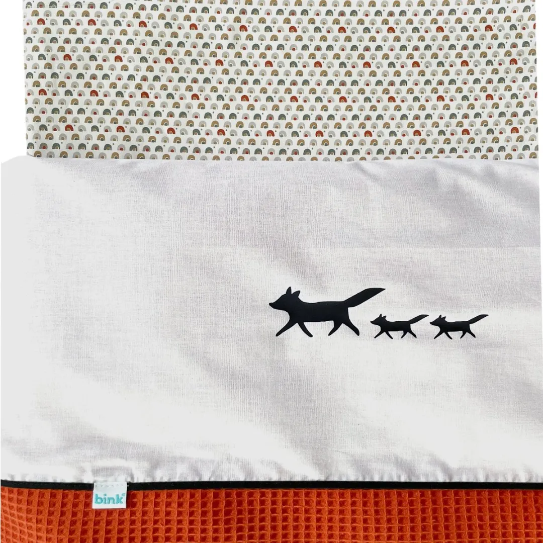 BINK Bedding Ledikantlaken Vossen 100x150 - Zwart/Wit
