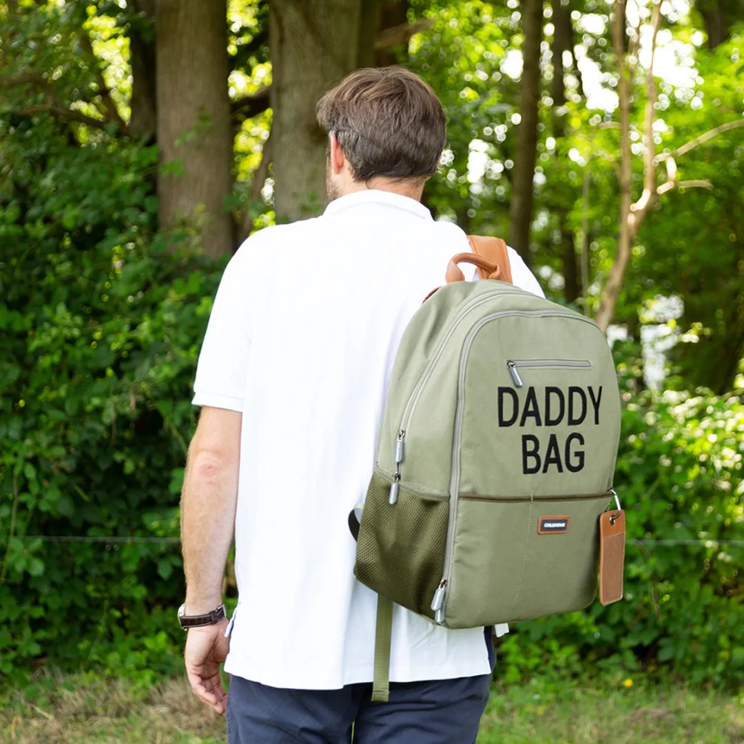 Childhome Daddy Backpack Verzorgingsrugzak - Kaki - 36x20x48cm - afbeelding 6 van 6