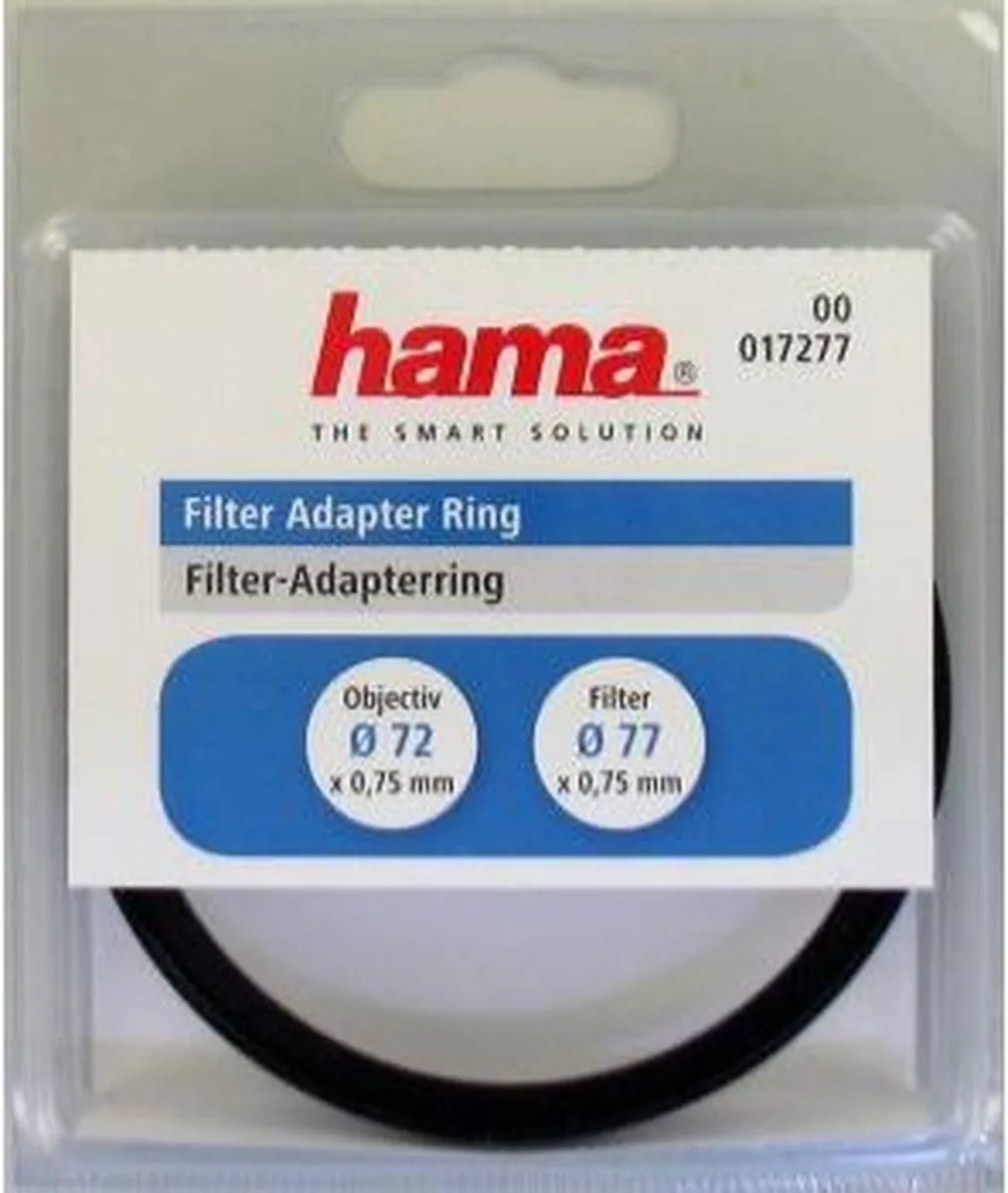 Hama Filteradapterring 72/77 - Zwart