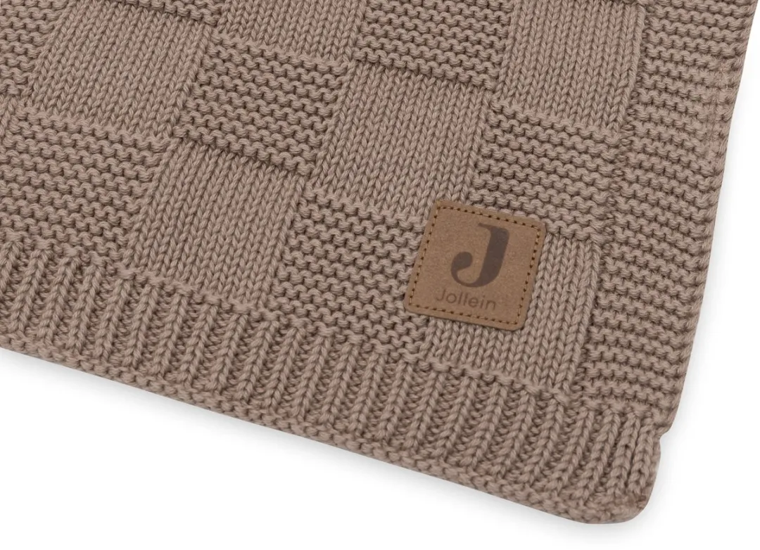 Jollein Baby Deken Ledikant 100x150cm Box Knit - Milky Coffee