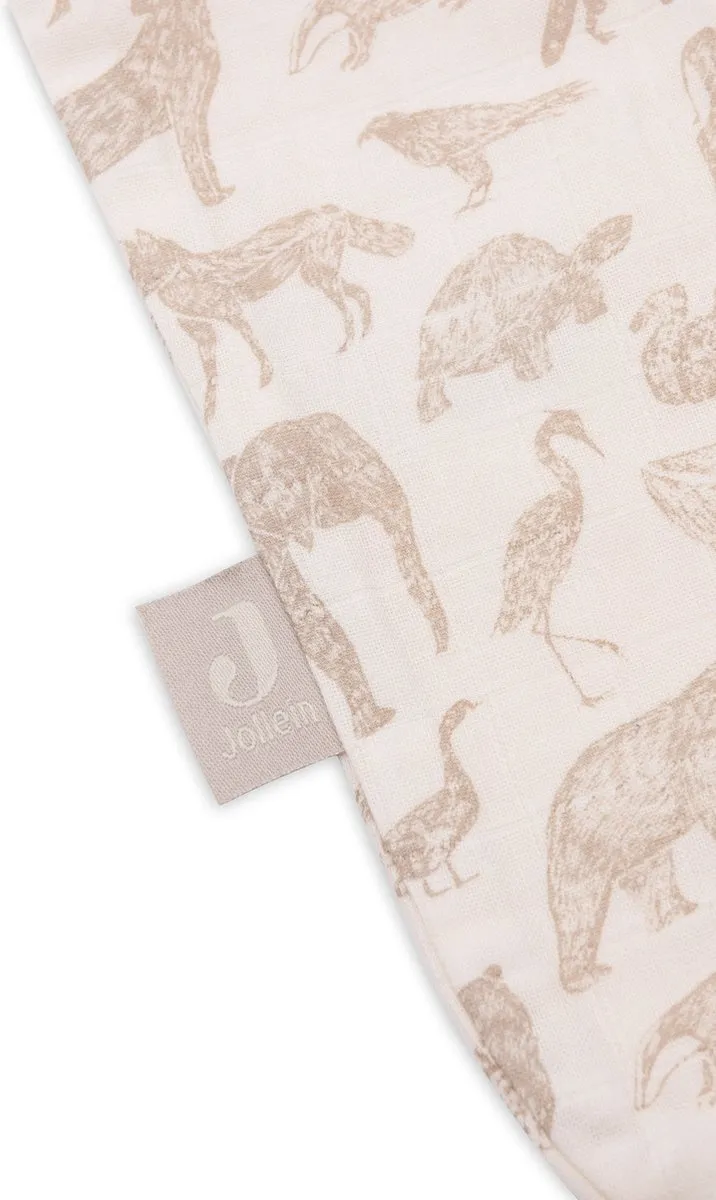 Jollein Baby Hydrofiel Slaapzak 90cm Animals - Nougat - afbeelding 6 van 6