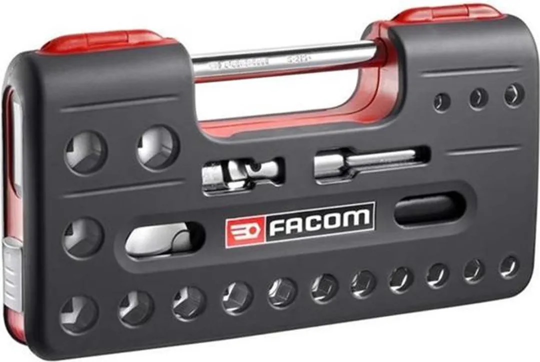 FACOM Compacte 1/2 Doppenset 6-kant SL.161 - 21-delig - Zilver/Rood/Zwart