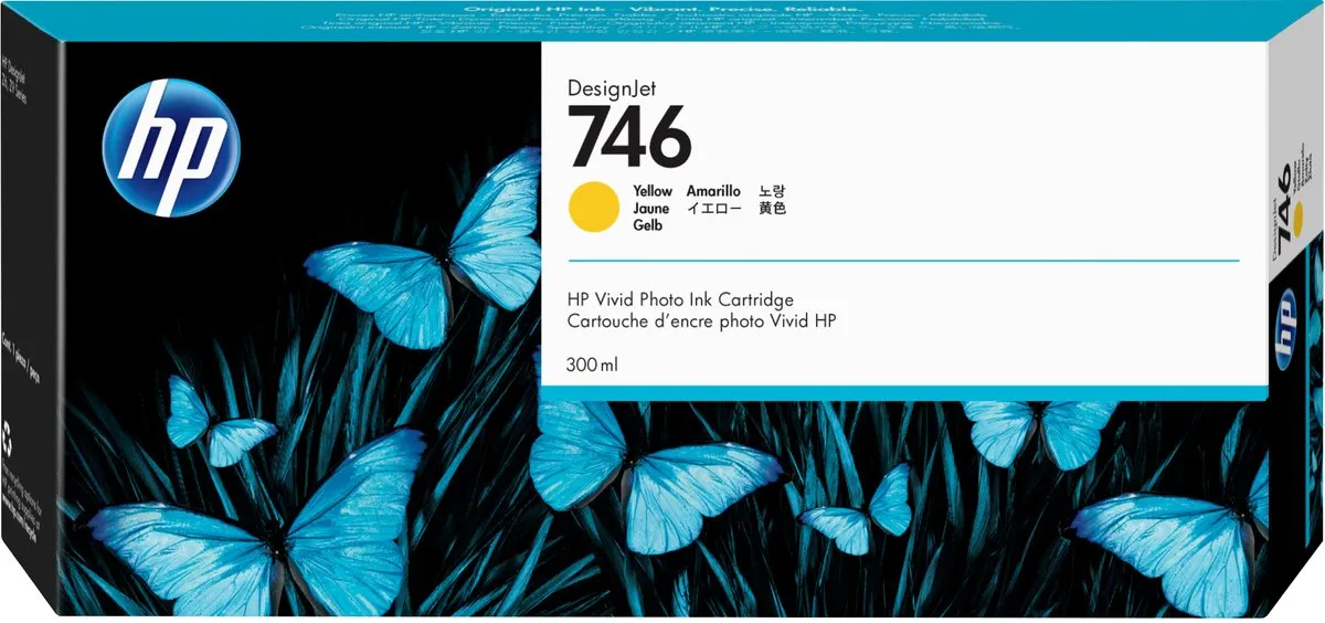 HP 746 Geel DesignJet Inktcartridge P2V79A - 300ml