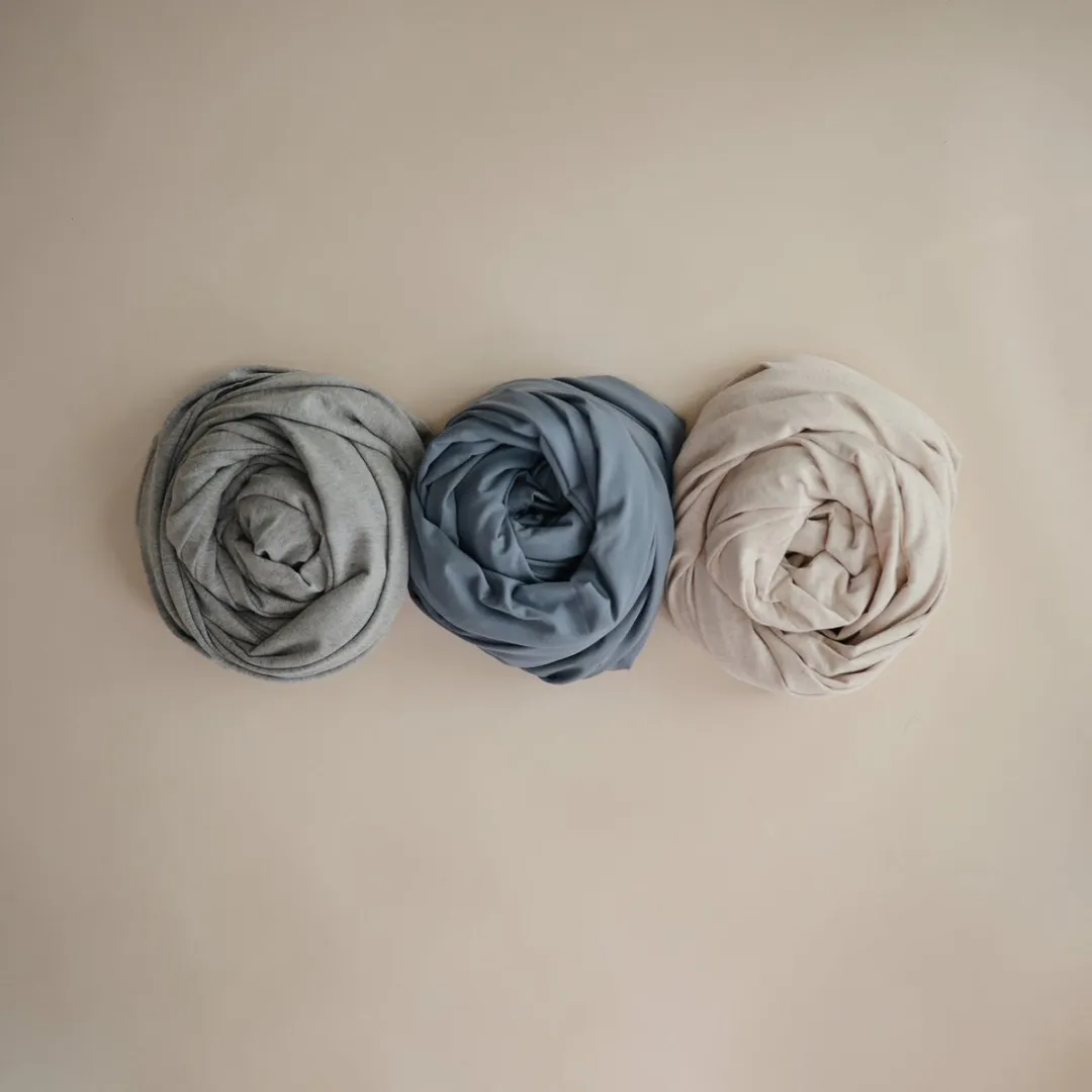 Mushie Baby Wikkeldoek Tradewinds - Grijsblauw