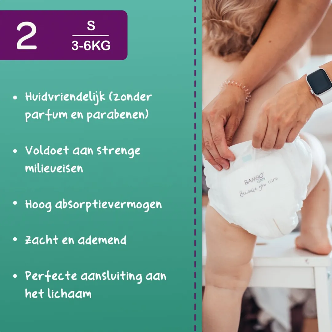 BAMBO Nature Luiers Maat 2 180 Stuks